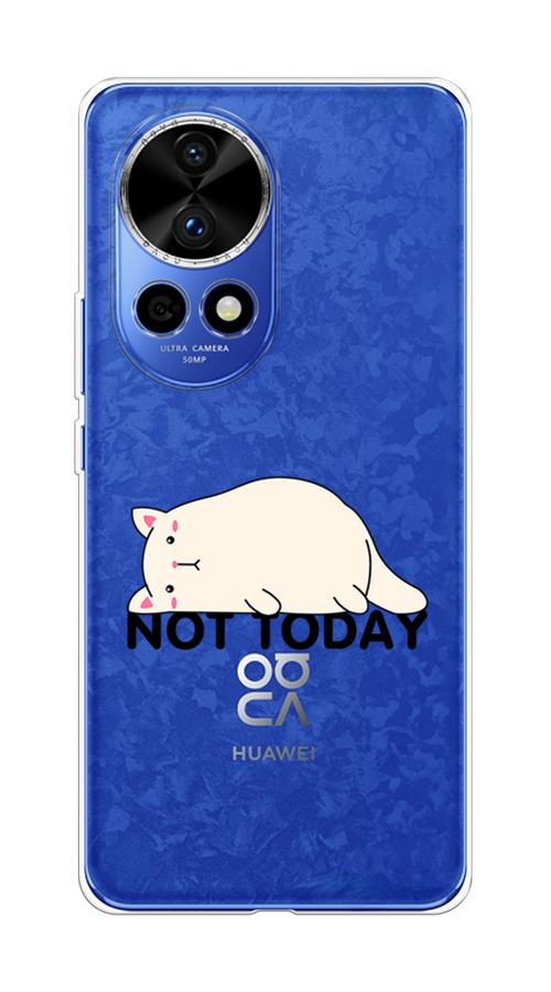 

Чехол на Huawei Nova 12 Pro "Cat not today", Белый;розовый;черный, 6123150-1