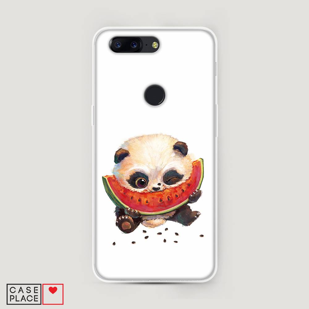 

Чехол Awog на OnePlus 5T / ВанПлас 5T "Малыш панды с арбузом", Белый;красный, 150350-1