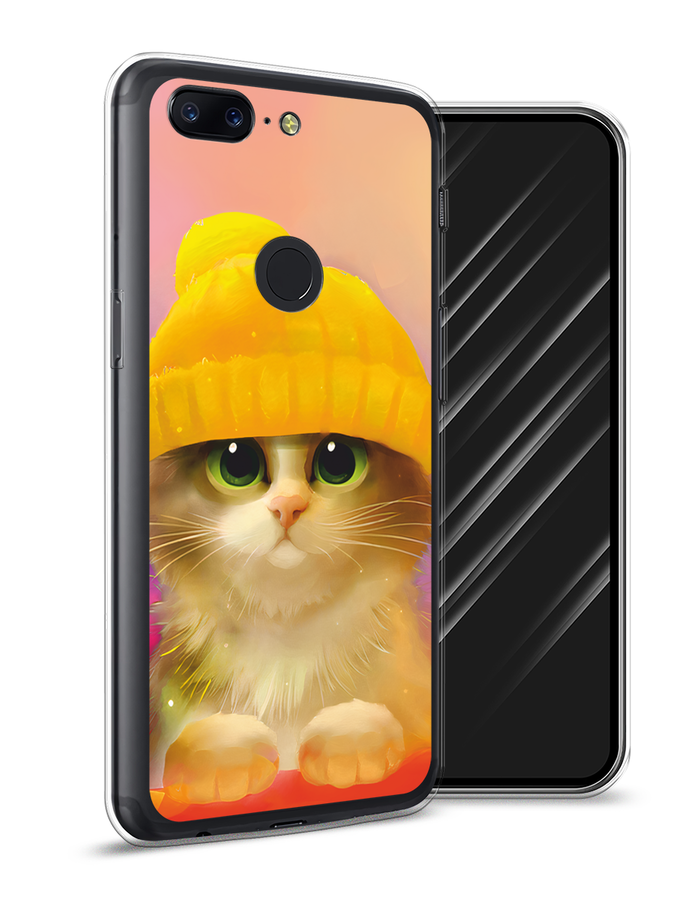 

Чехол Awog на OnePlus 5T / ВанПлас 5T "Котенок в желтой шапке", Желтый, 150350-2