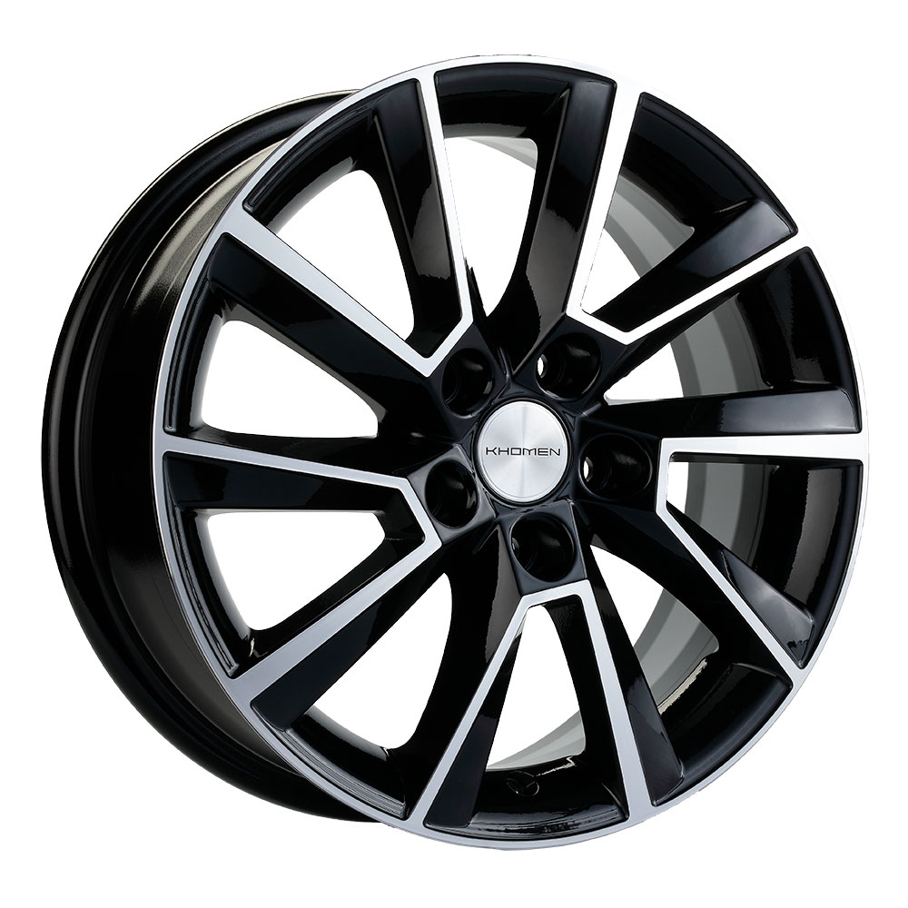 фото Диск литой 6.0x15 5x100 et40 dia 57.1 khomen khw1507 (15_polo) black-fp khw103179 khomen wheels