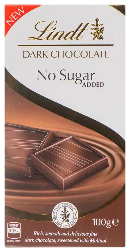 

Шоколад темный Lindt без сахара 100г Италия