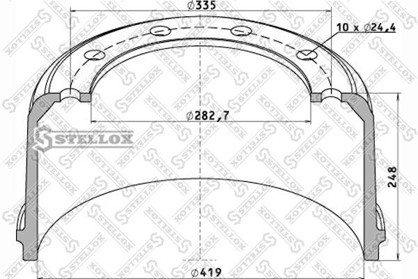 

Тормозной барабан STELLOX 85-00025-SX