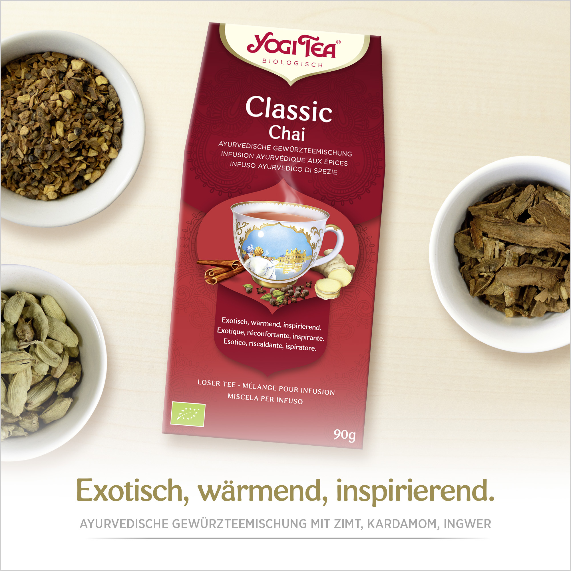 Чай Yogi Tea Classic Корица, Кардамон и Имбирь, 90 г