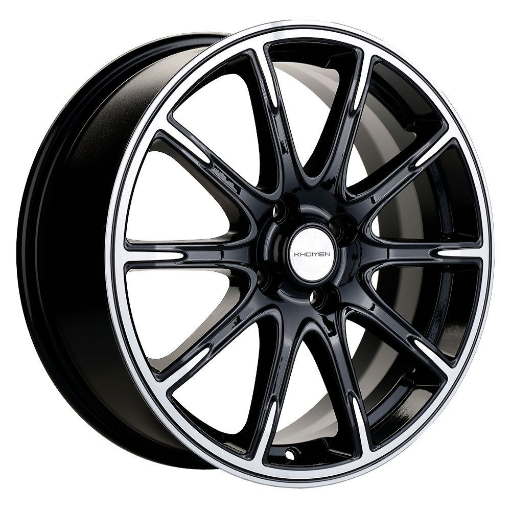 фото Диск литой 6.5x17 4x100 et41 dia 60.1 khomen khw1707 (lada x-ray) black-fp khw103211 khomen wheels