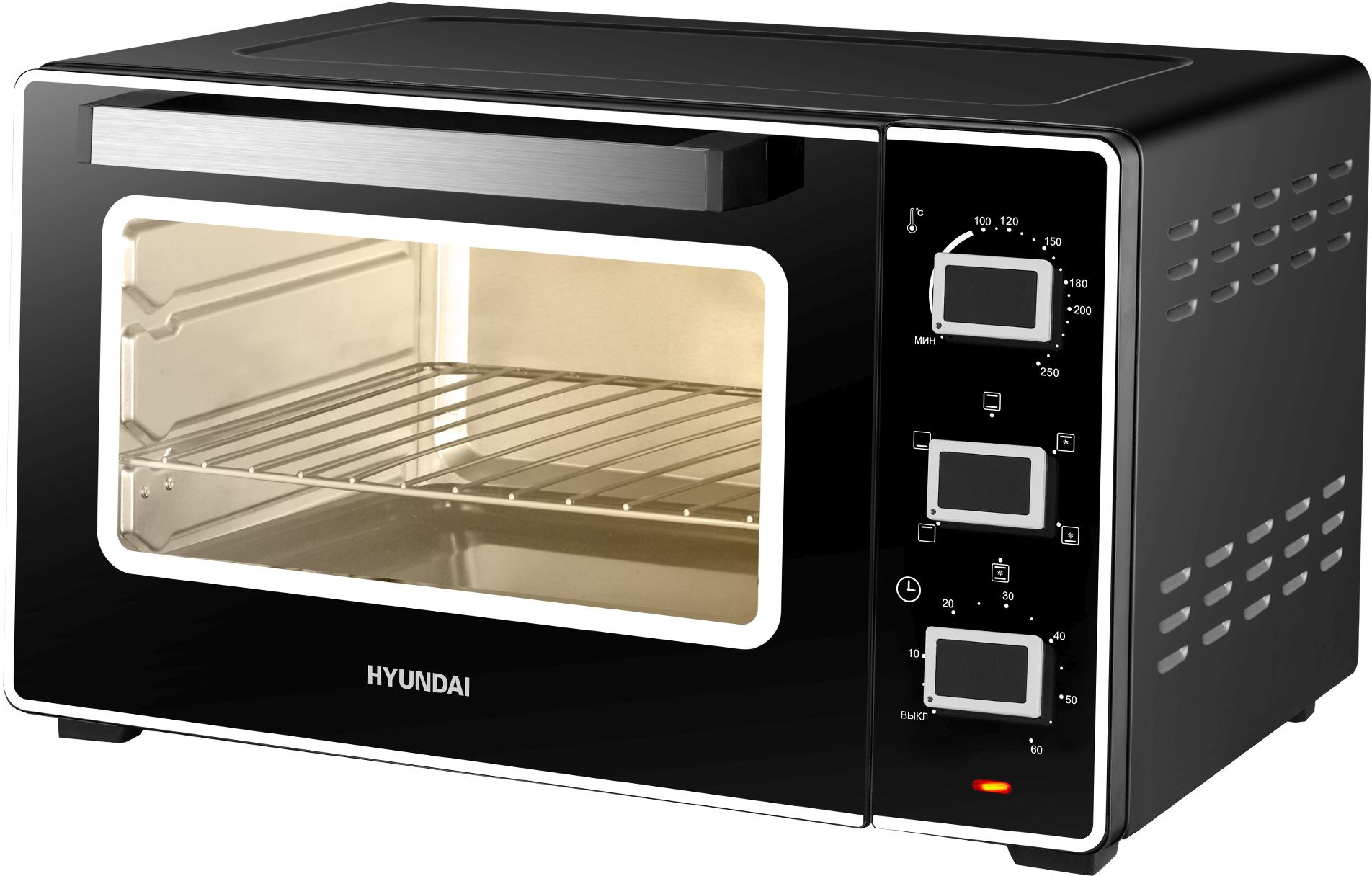 

Мини-печь HYUNDAI MIO-HY093 черный, MIO-HY093