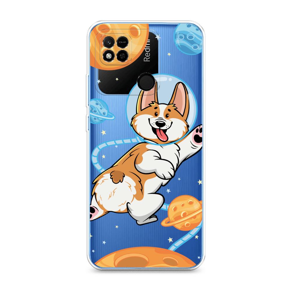 

Чехол на Xiaomi Redmi 10A "Корги-космонавт", Голубой;бежевый;белый, 313950-1