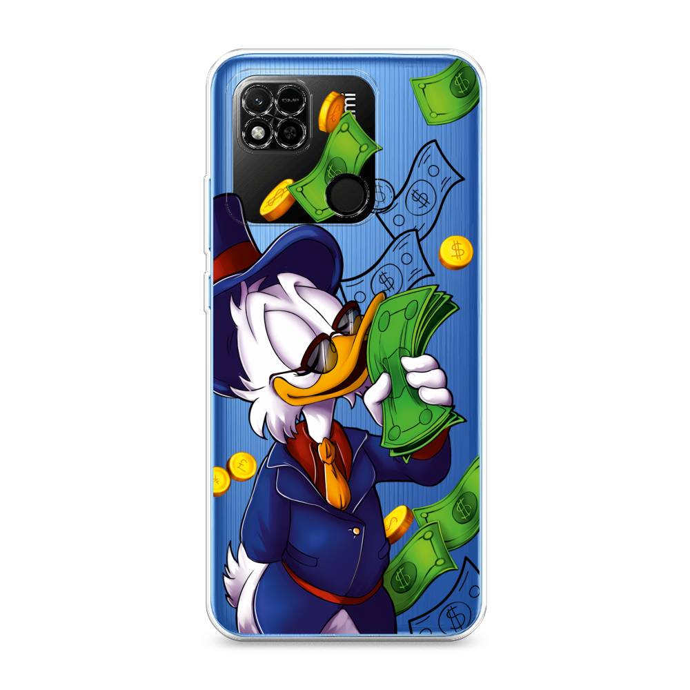 

Чехол на Xiaomi Redmi 10A "Scrooge McDuck with Money", Синий;зеленый;белый, 313950-6