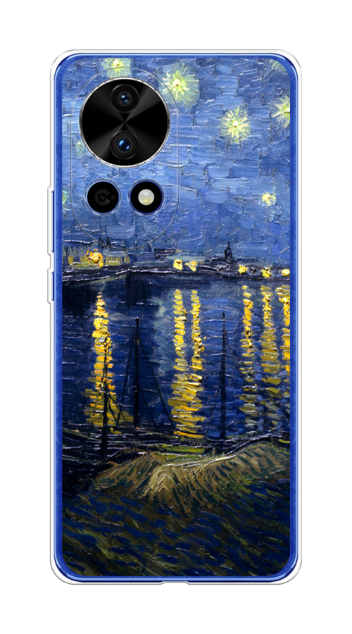 

Чехол на Huawei Nova 12 Pro "Звездная ночь над Роной", Синий;желтый, 6123150-1