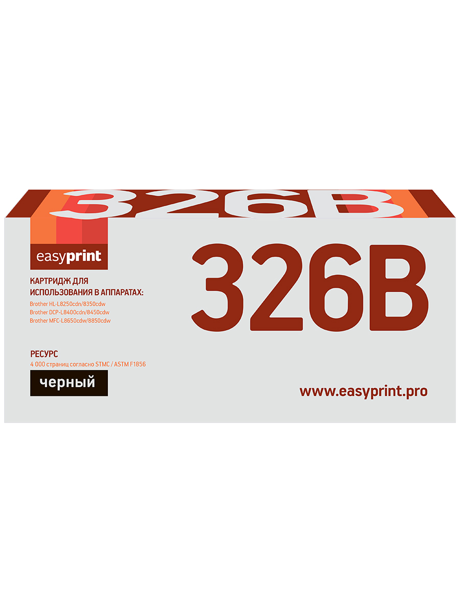 фото Лазерный картридж easyprint lb-326bk (tn-326bk/tn326bk/326bk) для brother