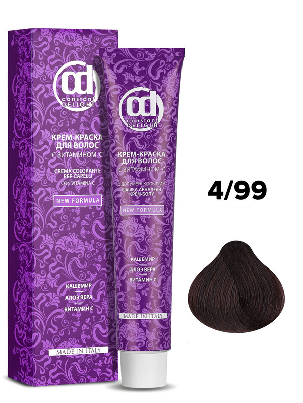 Краска Constant Delight с витамином C 4/99 средне-коричневый фиолетовый экстра 100 мл