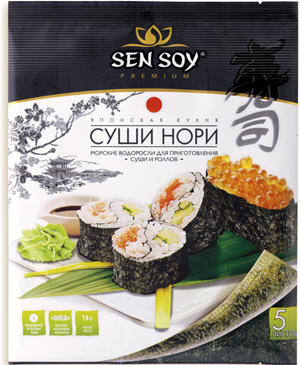 фото Водоросль морская sen soy премиум суши нори для приготовления суши и роллов