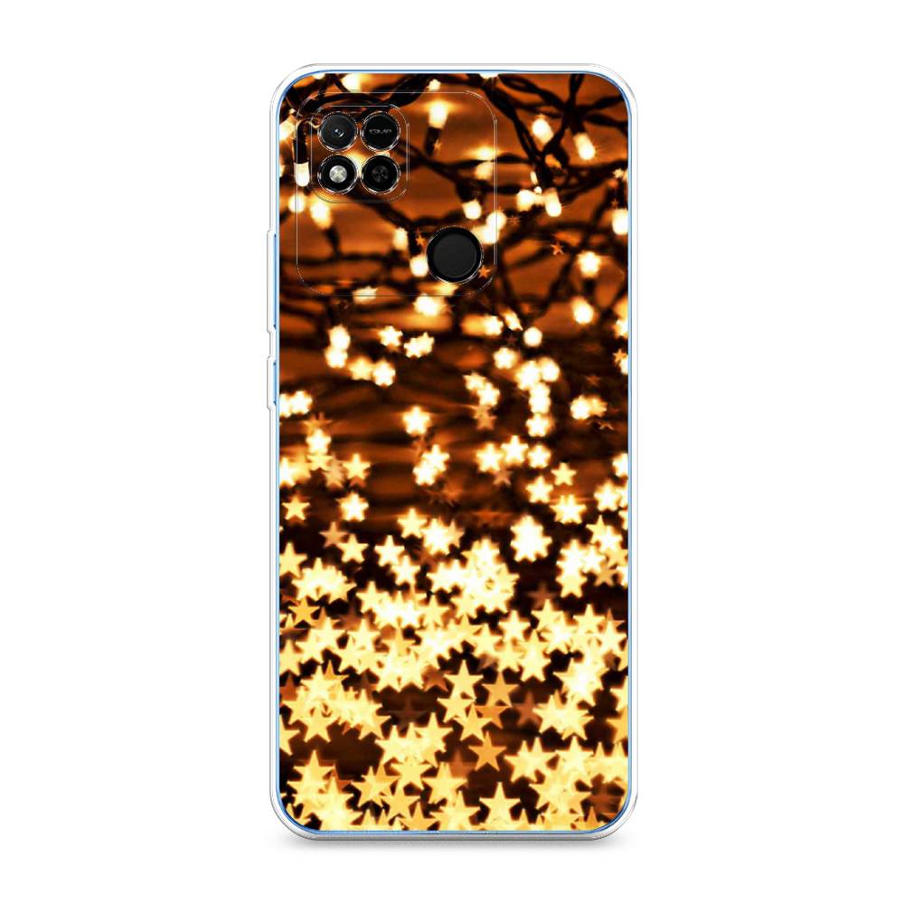 

Чехол на Xiaomi Redmi 10A "Новогодняя гирлянда", Золотистый, 313950-5