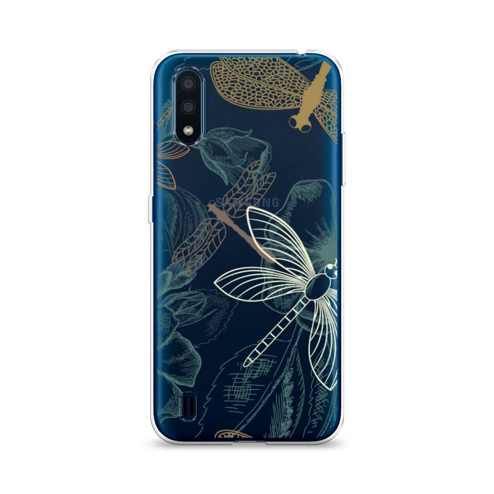 

Чехол Awog на Samsung Galaxy M01 / Самсунг M01 "Тени стрекоз", Коричневый;зеленый;белый, 2101150-8