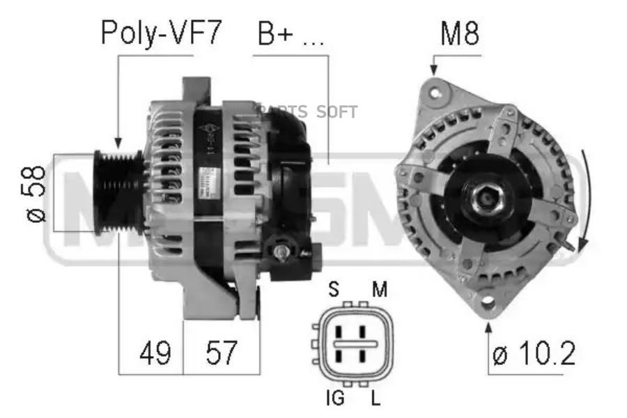 

Генератор ERA для Toyota Dyna, Land Cruiser Prado 2002-2010 210775