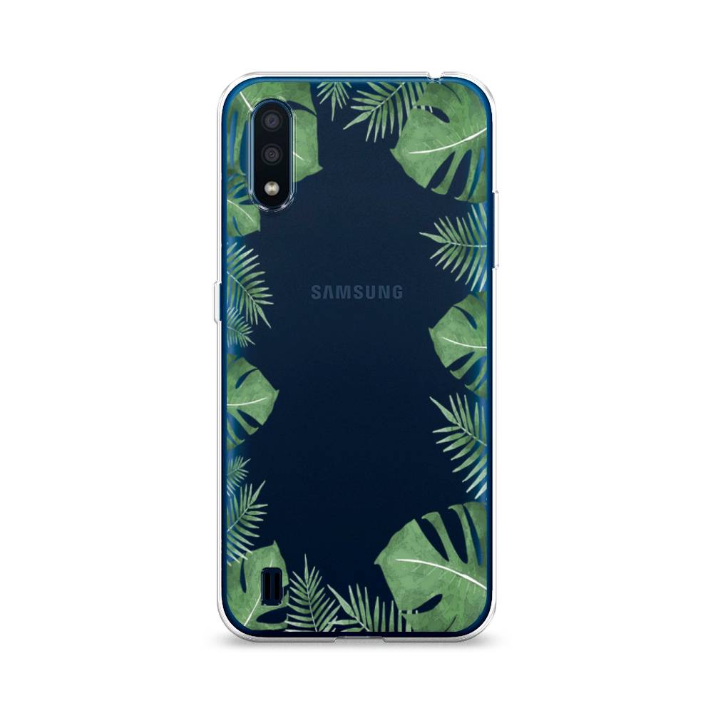 

Чехол Awog на Samsung Galaxy M01 / Самсунг M01 "Листья папоротника рамка", Зеленый, 2101150-8