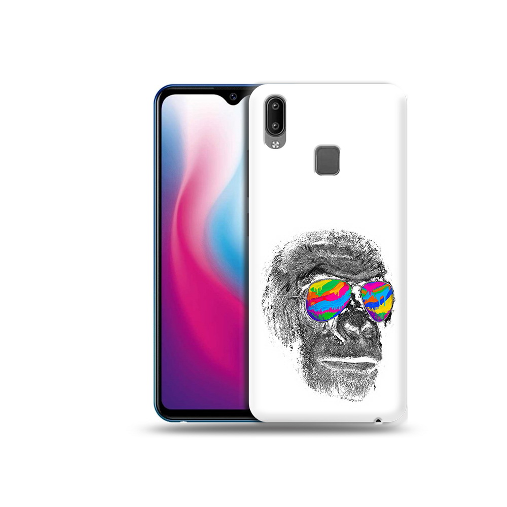 

Чехол MyPads Tocco для Vivo Y93 Lite крутая обезьяна в очках, Прозрачный, Tocco