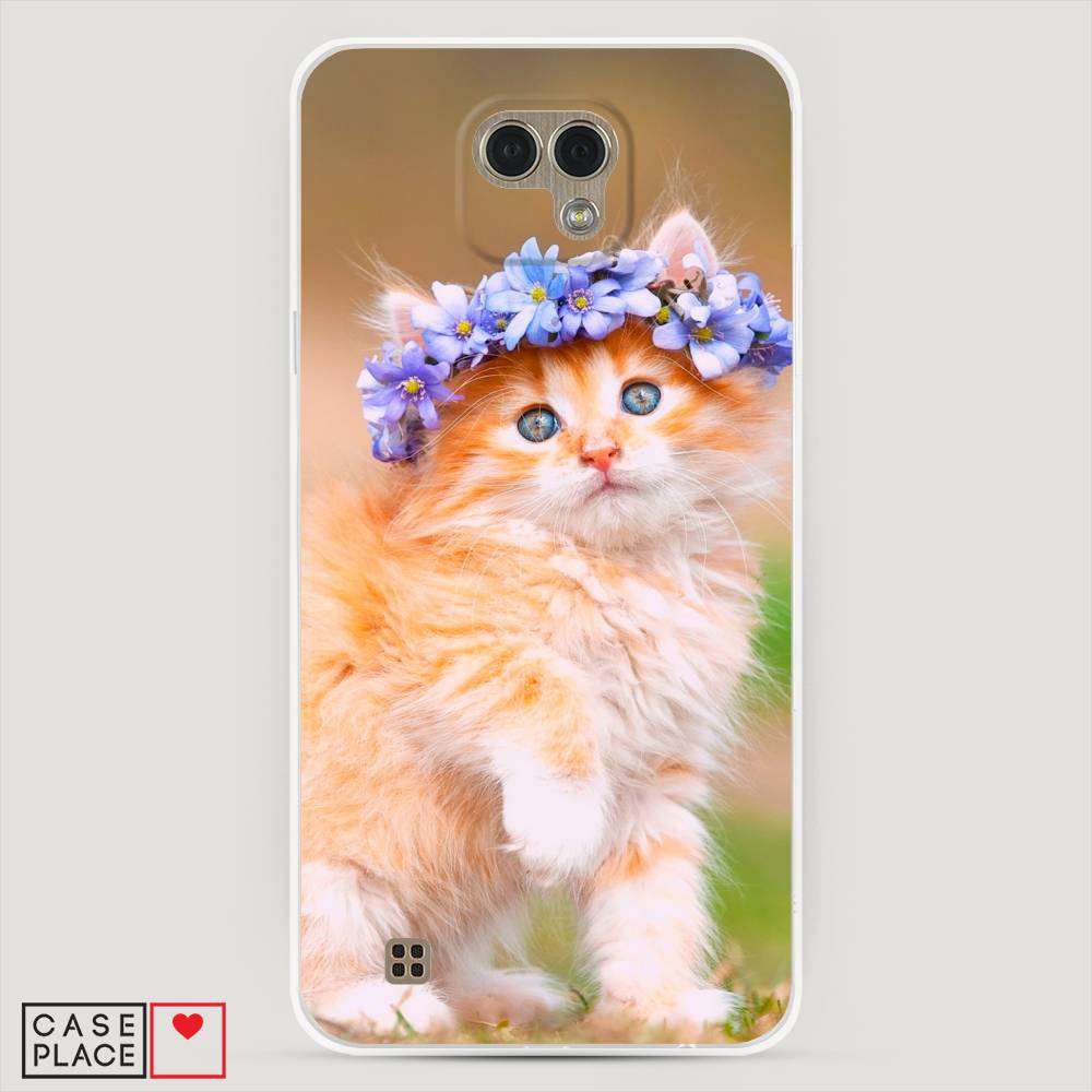 

Чехол Awog "Рыжий кот в венке" для LG X Cam