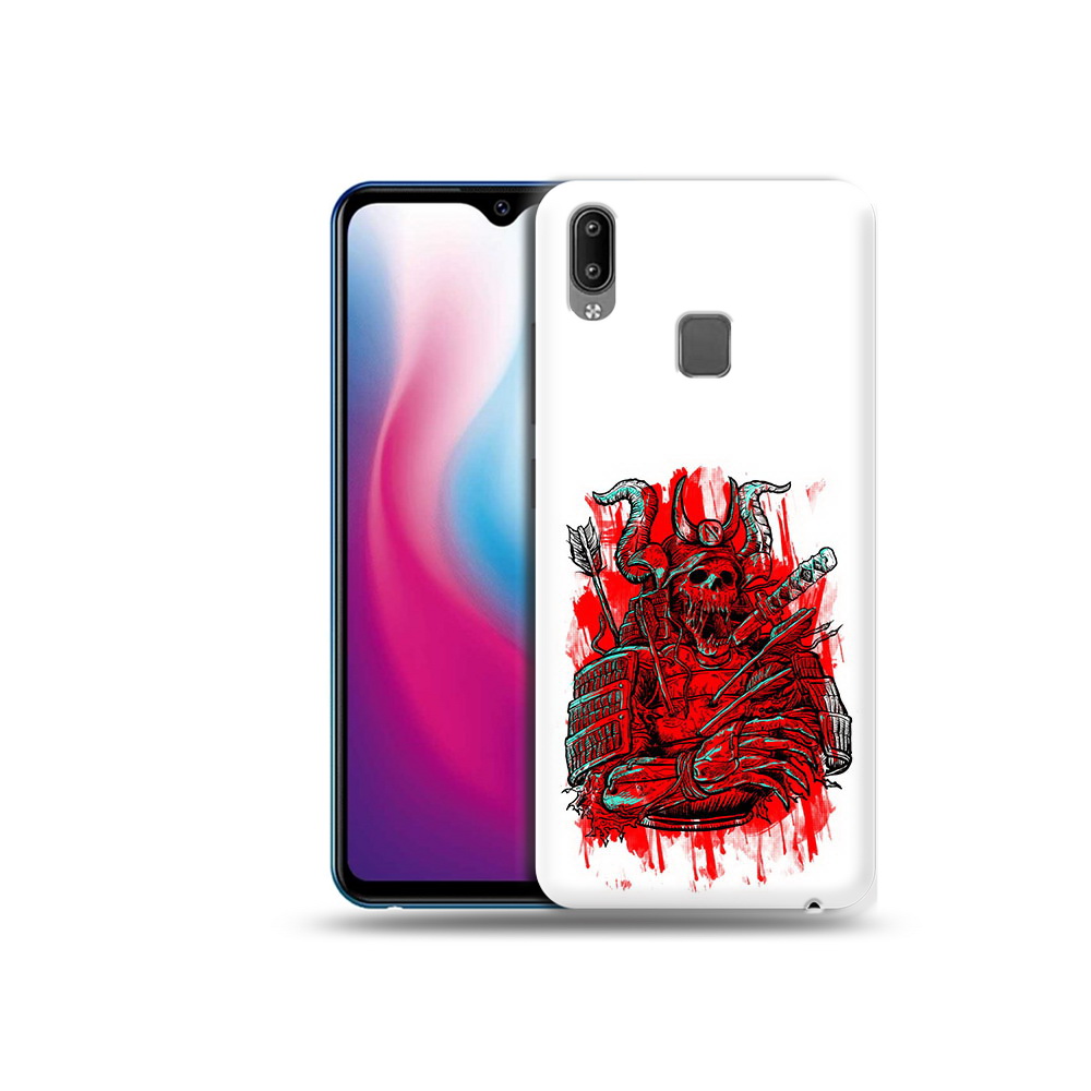 

Чехол MyPads Tocco для Vivo Y93 Lite красный скелет воин, Прозрачный, Tocco
