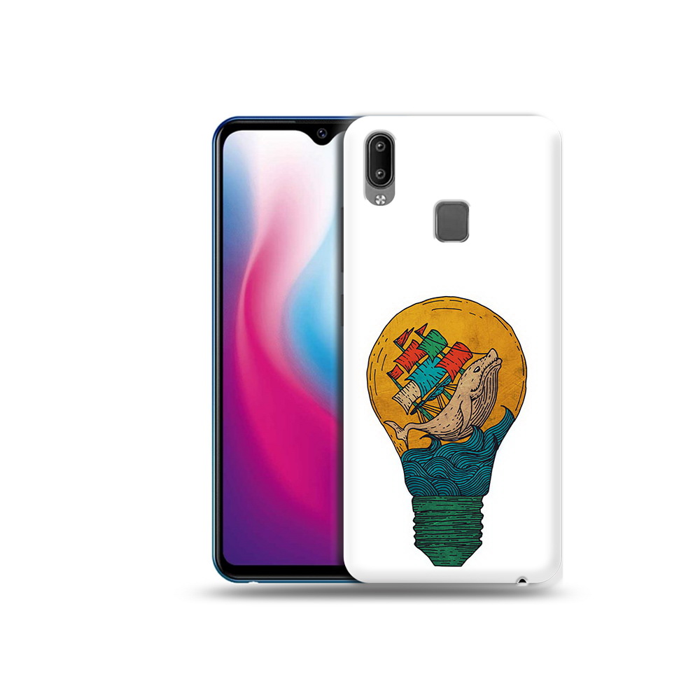 

Чехол MyPads Tocco для Vivo Y93 Lite кит в лампочке с парусами, Прозрачный, Tocco