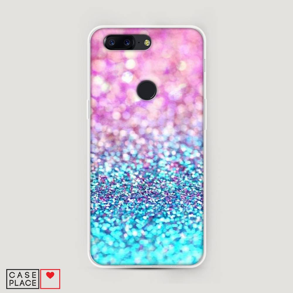 

Чехол Awog "Розово-голубые глиттеры рисунок" для OnePlus 5T