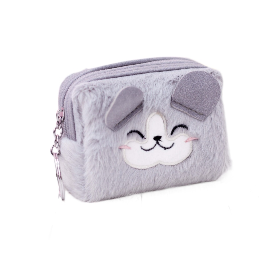 

Кошелёк меховой Kitty, grey, CY067-02, Kitty