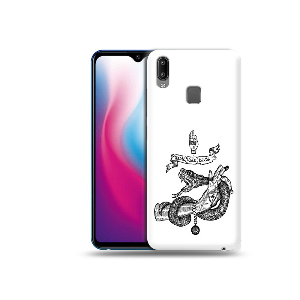 

Чехол MyPads Tocco для Vivo Y93 Lite змея на руке рисунок, Прозрачный, Tocco