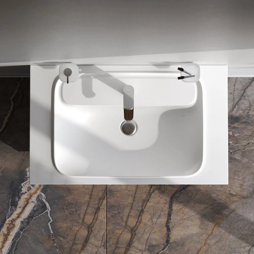 

AM.PM M8FWPC0800WM Func, Раковина мебельная, литьевой мрамор, 80 см, цвет белый матовый