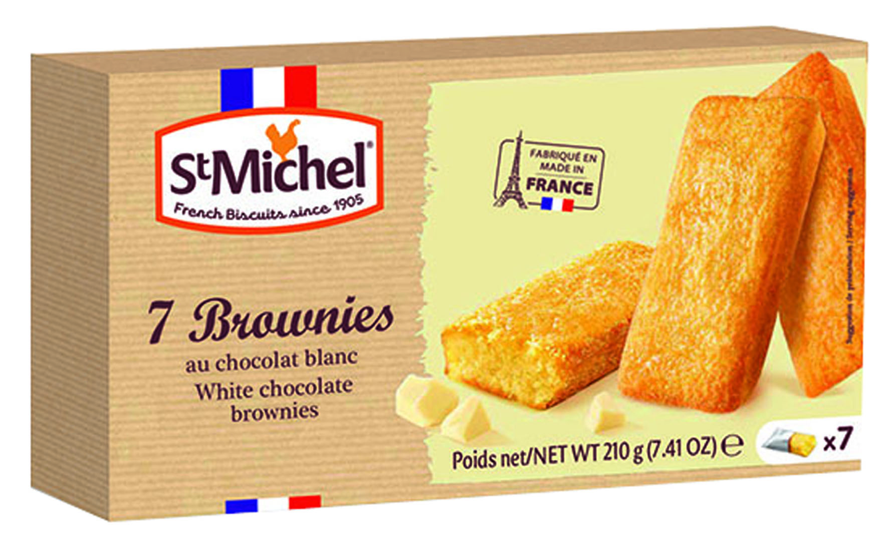 Пирожное St. Michel с белым шоколадом Брауни, 210 г