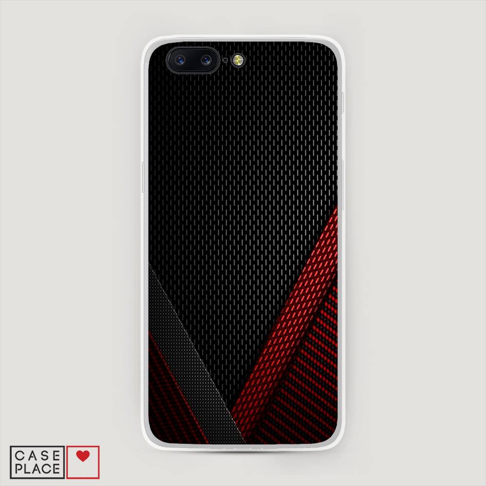 

Чехол Awog на OnePlus 5 / ВанПлас 5 "Красный карбон", Черный;красный, 150250-3