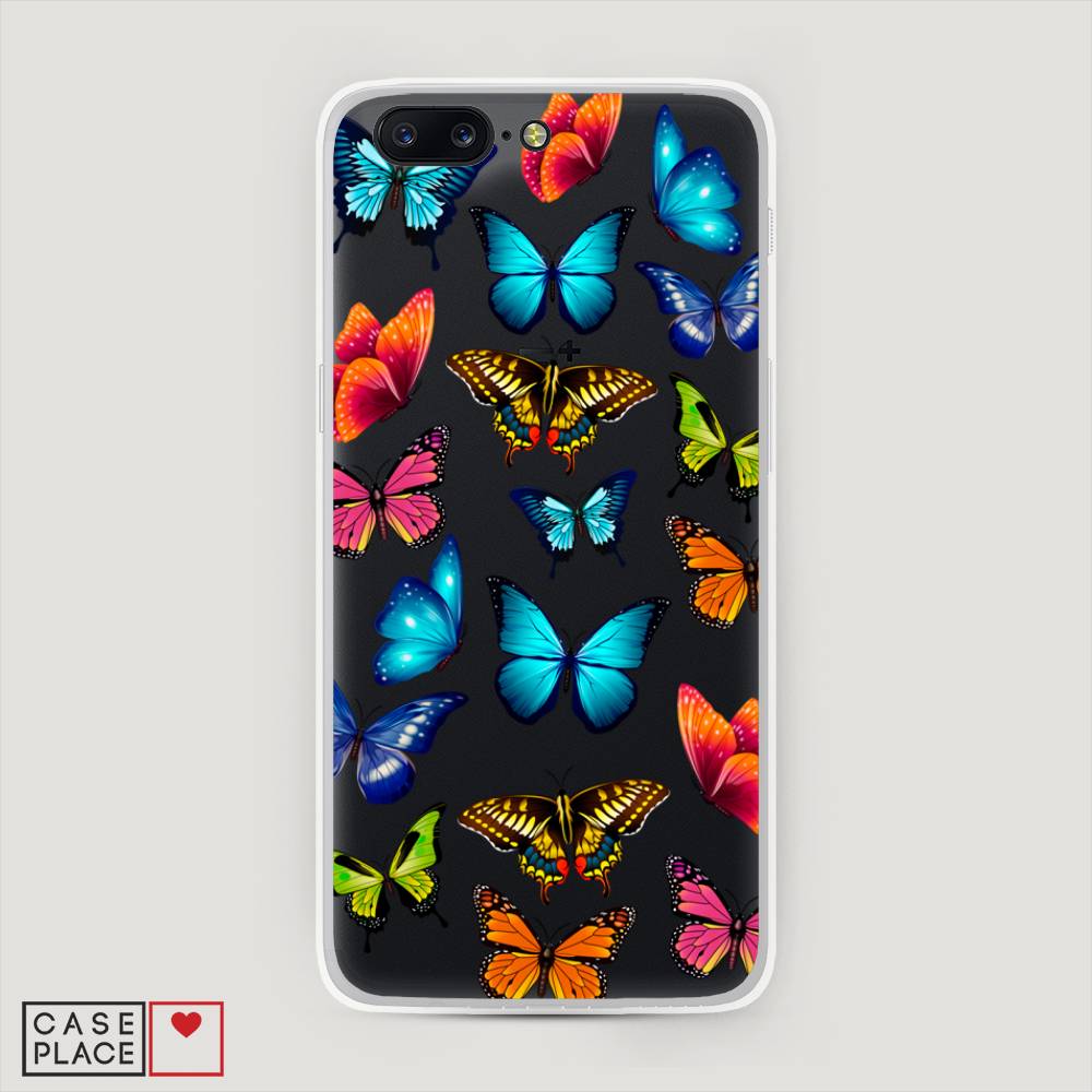 фото Чехол awog "разные бабочки" для oneplus 5