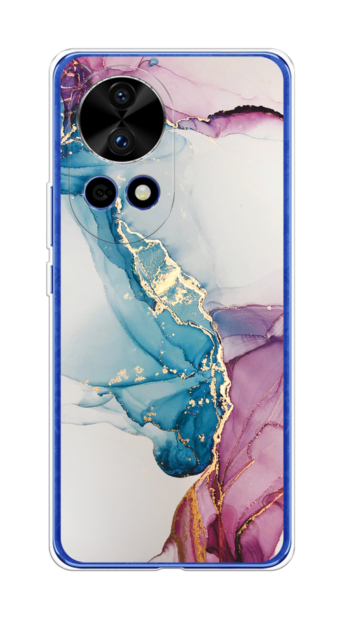 

Чехол на Huawei Nova 12 Pro "Розовые разводы рисунок", Синий;розовый, 6123150-1