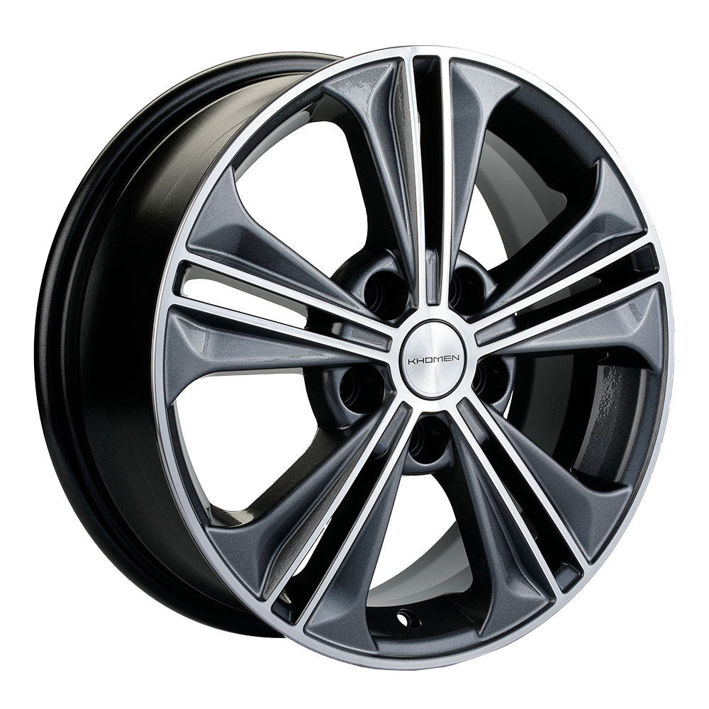 

Диск литой 6.0x16 5x114.3 ET43 dia 67.1 KHOMEN KHW1603 (16_Creta/Seltos) GRAY-FP KHW100321