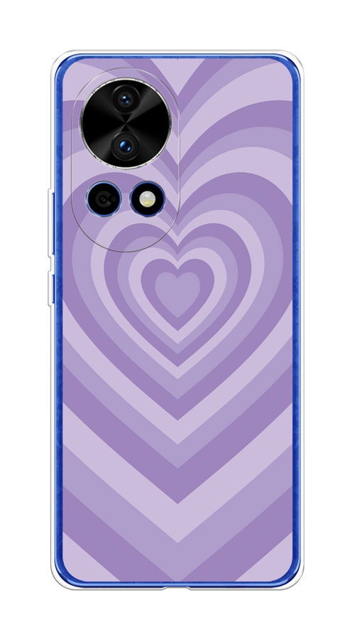 

Чехол на Huawei Nova 12 Pro "Violet heart latte", Фиолетовый, 6123150-1