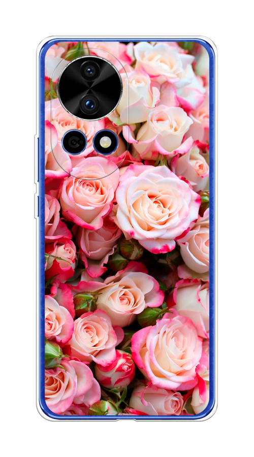 

Чехол на Huawei Nova 12 Pro "Много роз", Розовый, 6123150-1