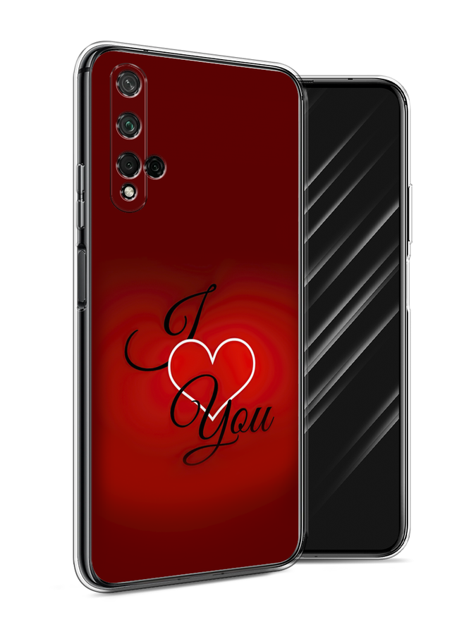 

Чехол Awog на Honor 20 "I love you 3", Красный;черный, 69550-6