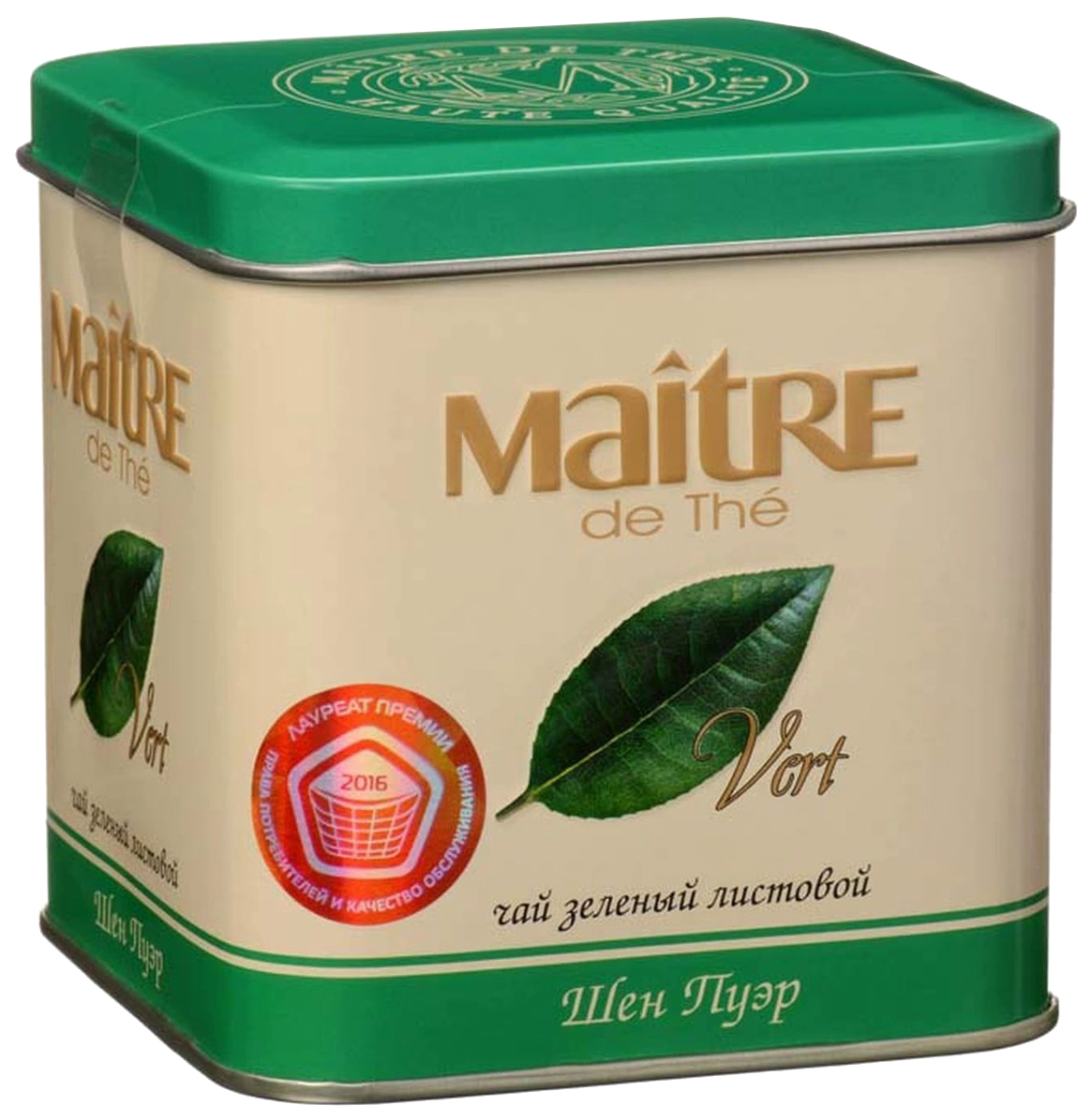 

Чай зеленый Maitre Шен Пуэр 90 г ж/б Россия