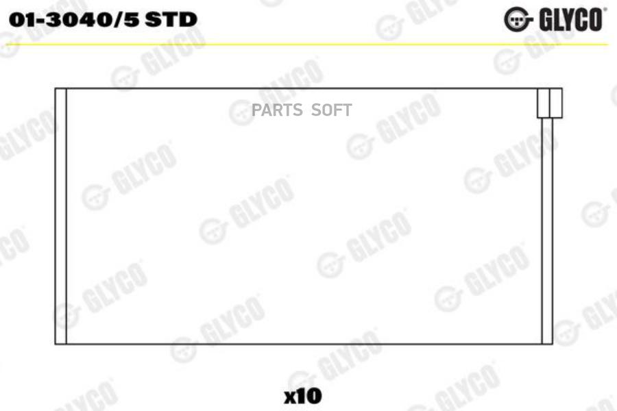

Вкладыши Двс Шатунные (К-Т) GLYCO 0130405STD
