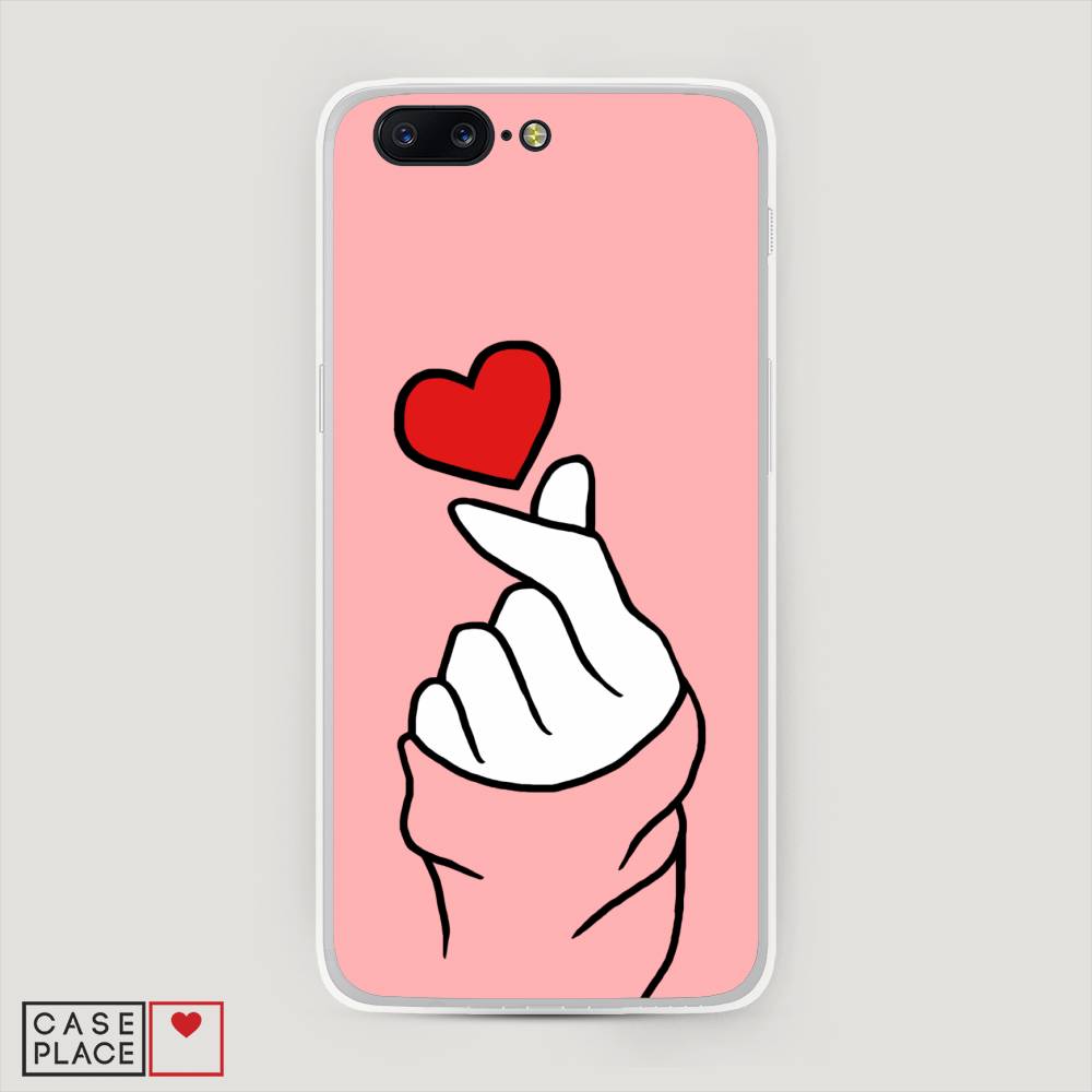 

Чехол Awog на OnePlus 5 / ВанПлас 5 "Милое сердечко", Белый;красный;черный, 150250-7