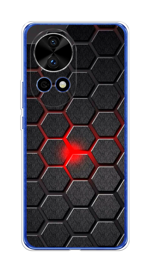 

Чехол на Huawei Nova 12 Pro "Соты красные", Красный;черный;серый, 6123150-1