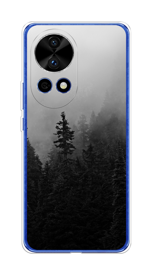 

Чехол на Huawei Nova 12 Pro "Туманный лес", Серый;черный, 6123150-1