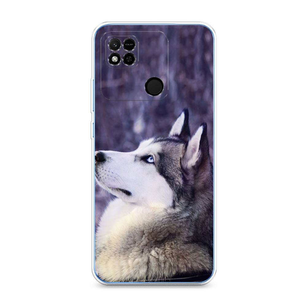 

Чехол на Xiaomi Redmi 10A "Хаски 1", Фиолетовый;белый, 313950-1