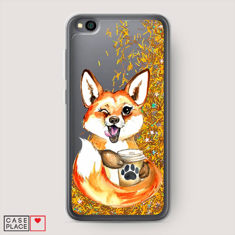 

Чехол Awog на Xiaomi Redmi Go "Подмигивающая лиса с кофе", Разноцветный, 35190-1