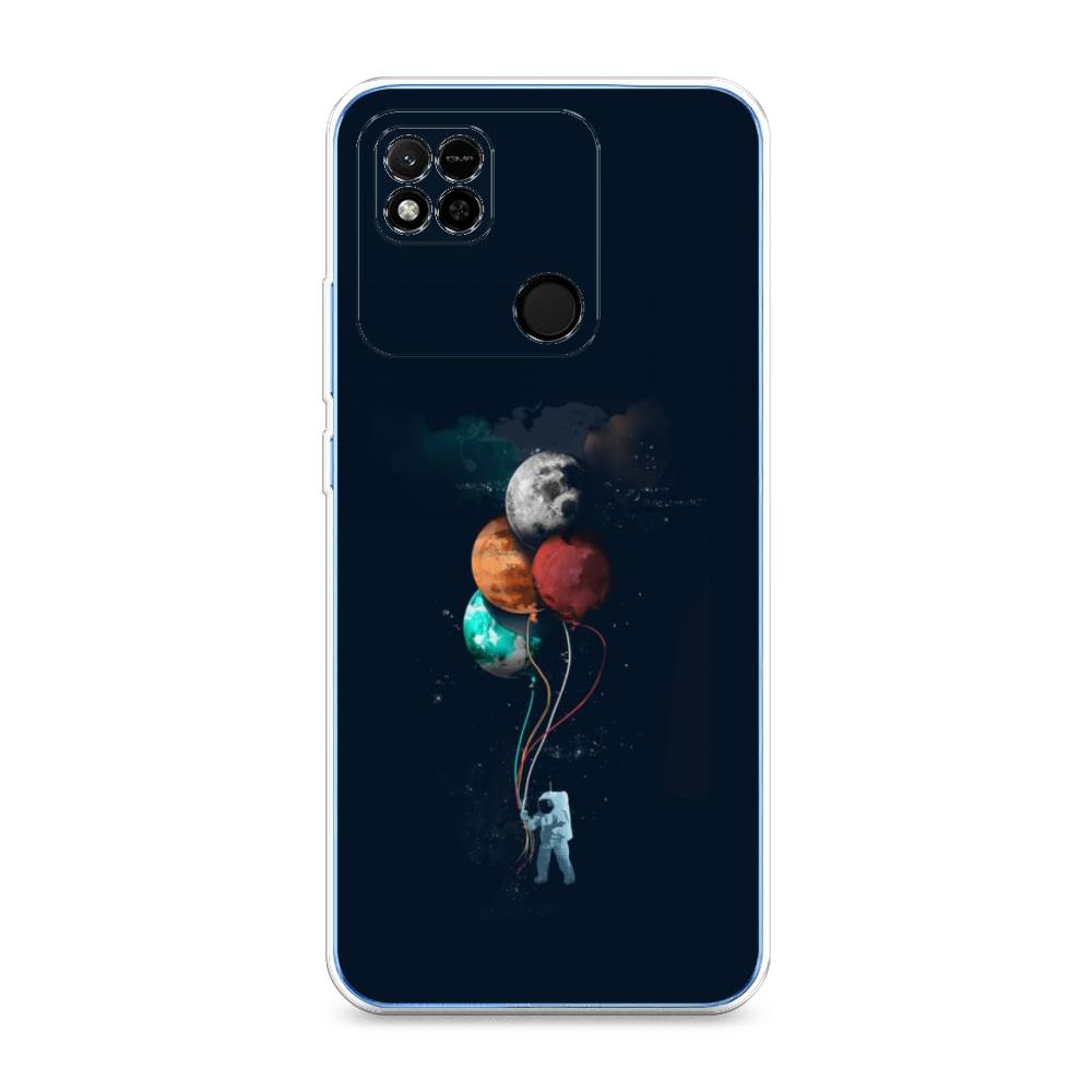 

Чехол на Xiaomi Redmi 10A "Космонавт с шариками", Разноцветный, 313950-4