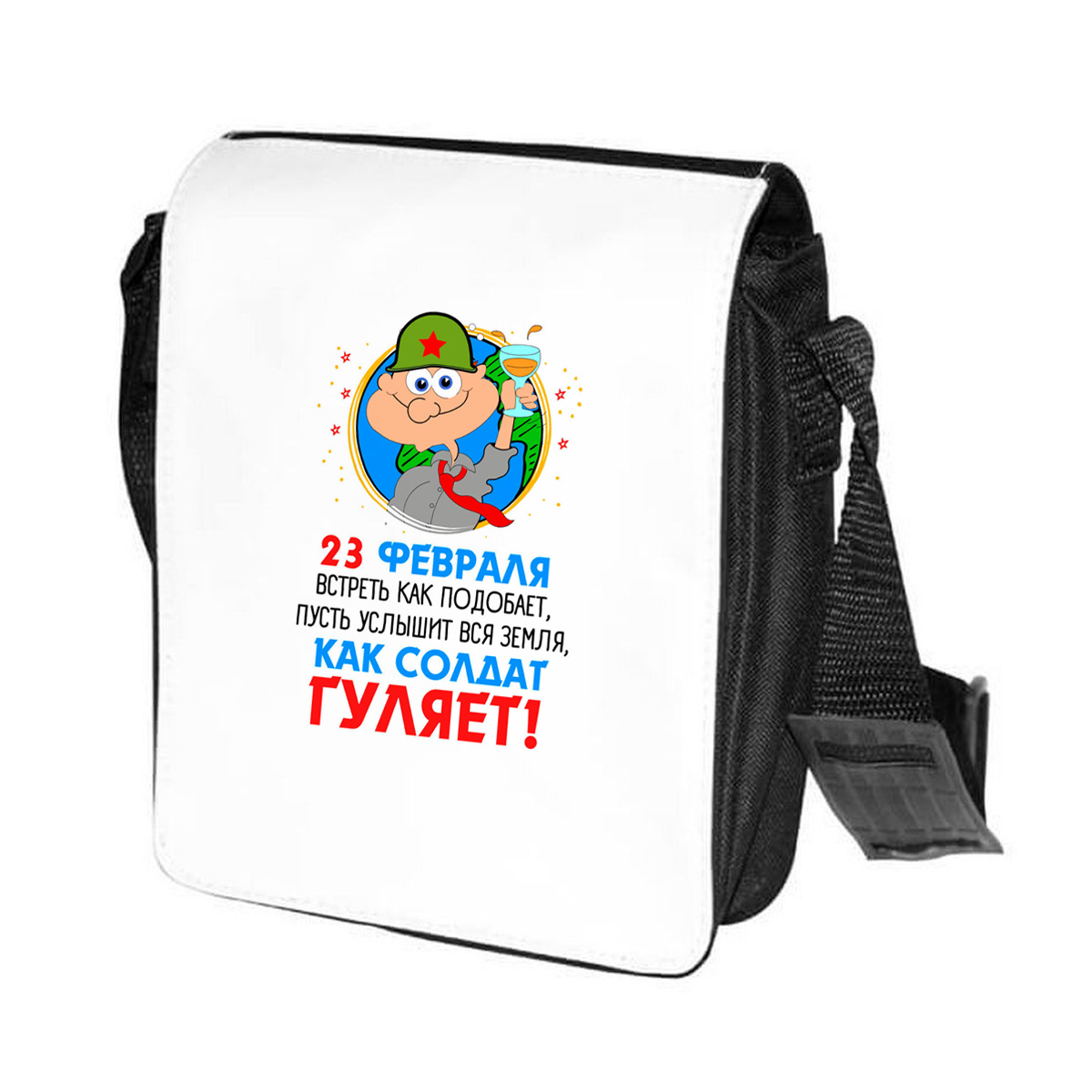 

Сумка унисекс CoolPodarok CN04812 черно-белый, Черный;белый, CN04812