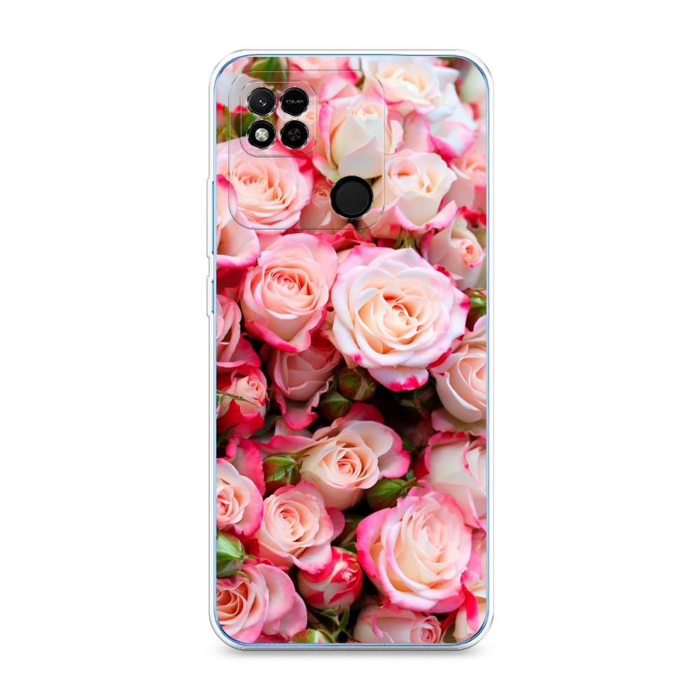 

Чехол на Xiaomi Redmi 10A "Много роз", Розовый, 313950-2