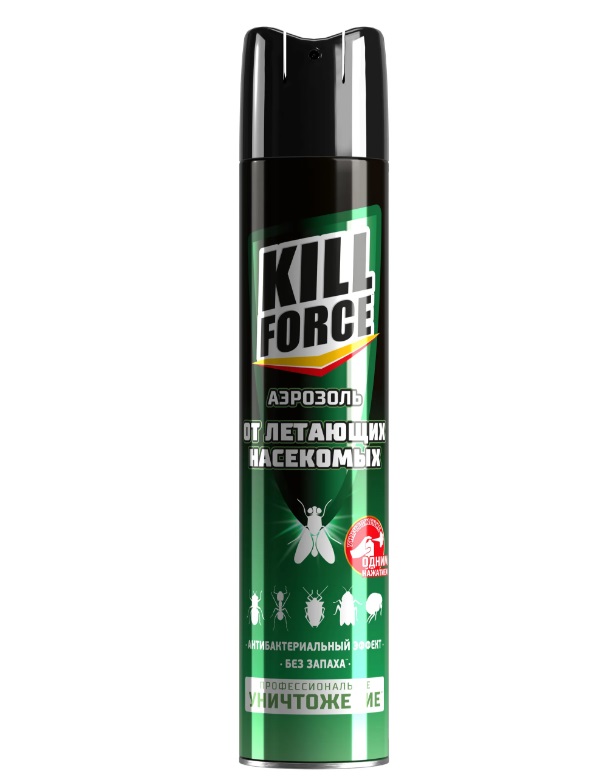 Убойная сила Аэрозоль инсектицидный от ползающих, Kill Force, 350 мл., 2 шт.