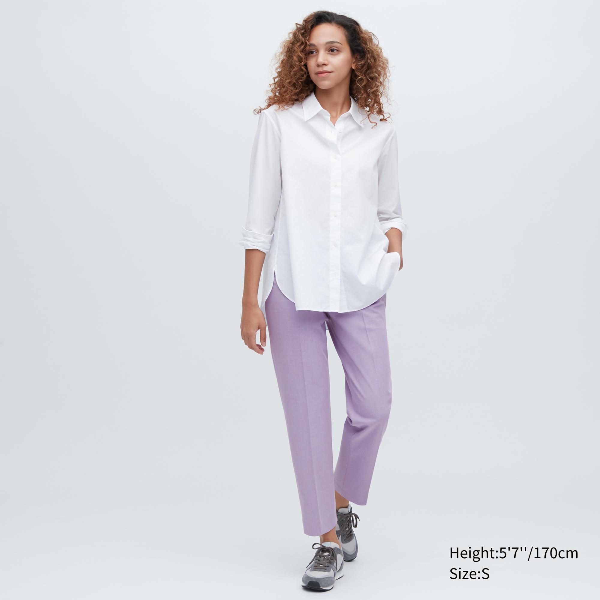 

Брюки женские UNIQLO 456117COL71 фиолетовые L (доставка из-за рубежа), Фиолетовый, 456117COL71