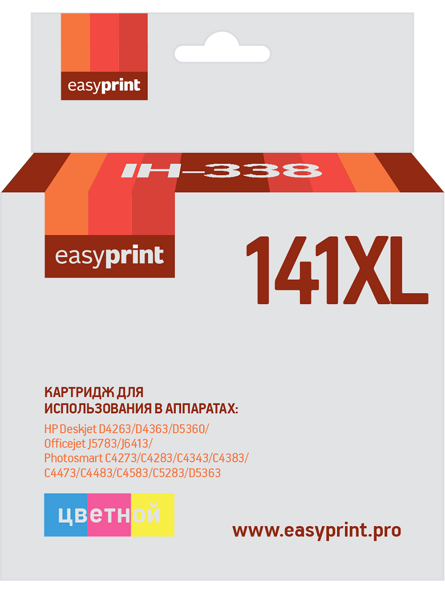 фото Струйный картридж easyprint ih-338 (cb338he/141 xl/141xl/cs cb338) для hp, цветной