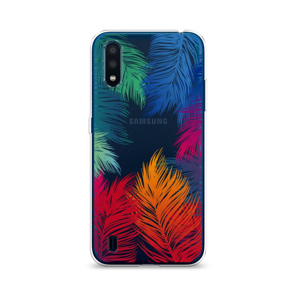 

Чехол Awog на Samsung Galaxy M01 / Самсунг M01 "Рамка из перьев", Красный, 2101150-4