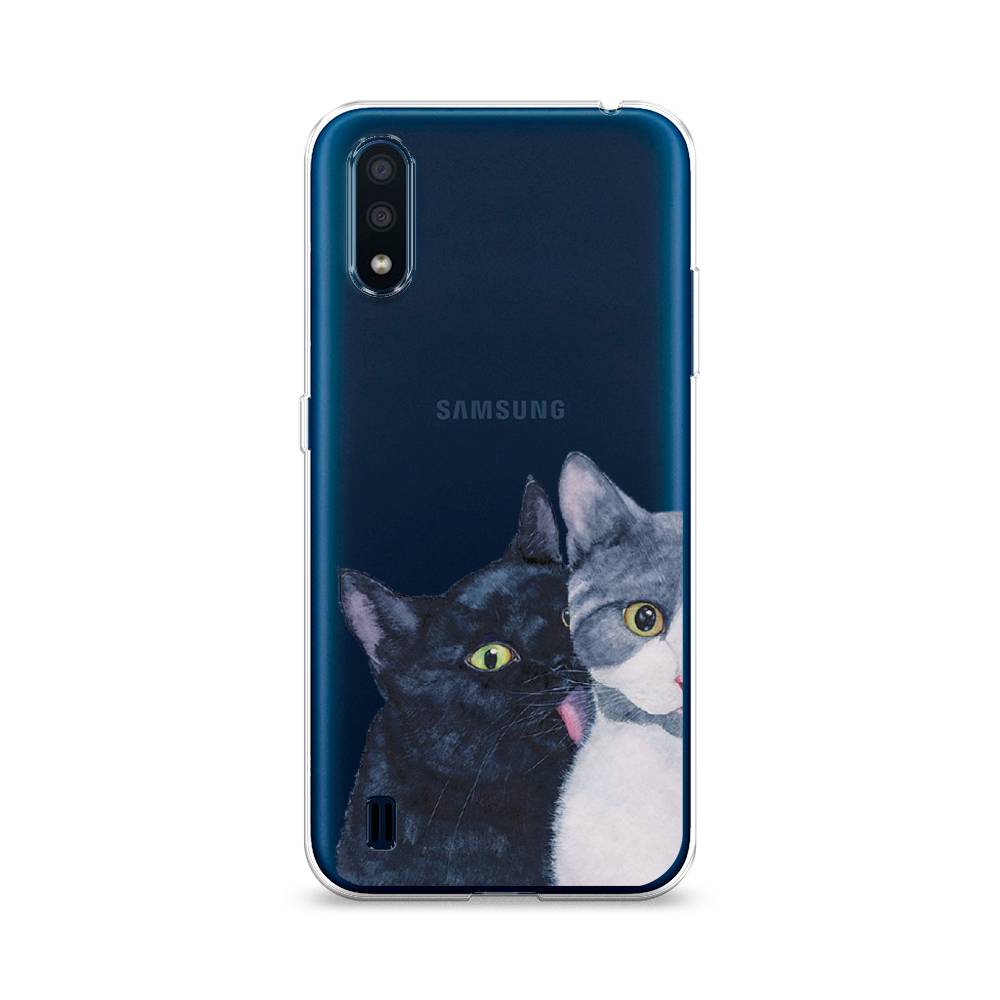 

Чехол Awog на Samsung Galaxy M01 / Самсунг M01 "Кошачья любовь", Синий, 2101150-1